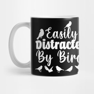 birdwatching shirt women Birdie birdwatcher gift for bird lover Gift for bird mom Shirt Easily Distracted By Birds shirt Bird lover Mug